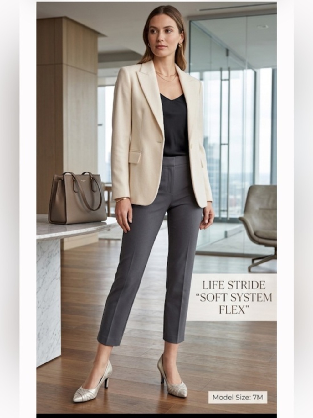 👠High Heels by Life Stride Soft System Flex Gold Distressed